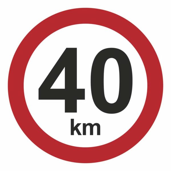 40 km/t hastighedsskilt