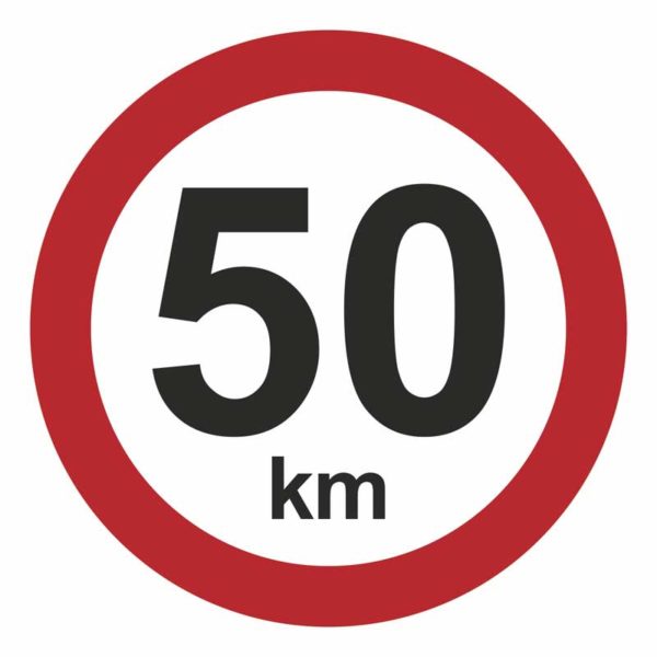 50 km/t hastighedsskilt