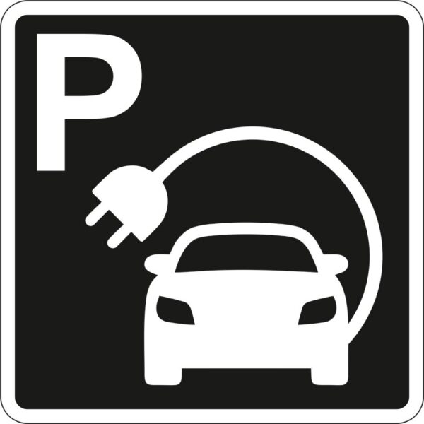 Parkering forbeholdt el-biler piktogram
