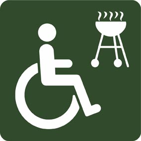 Handicap grill piktogram fra naturstyrelsen