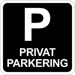 privat parkering skilt