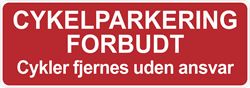 cykelparkering forbudt
