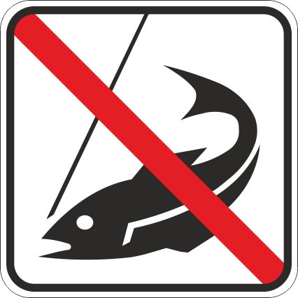 fiskeri forbudt skilt