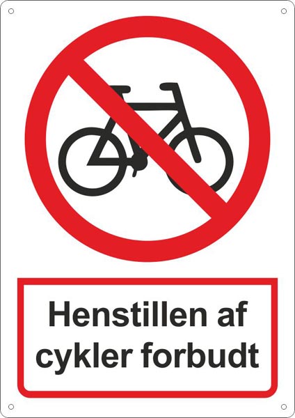 Henstillen cykler forbudt - Ryz-Skilte
