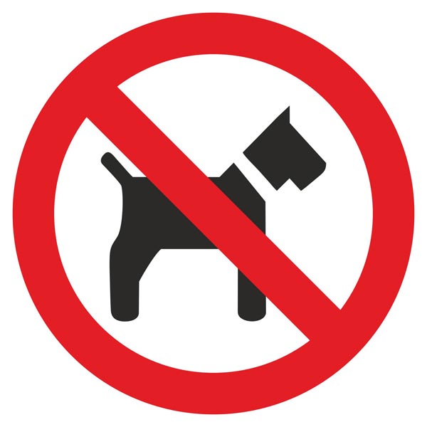 Depression Middelhavet shilling Hund forbudt - Rundt skilt - Ryz-Skilte