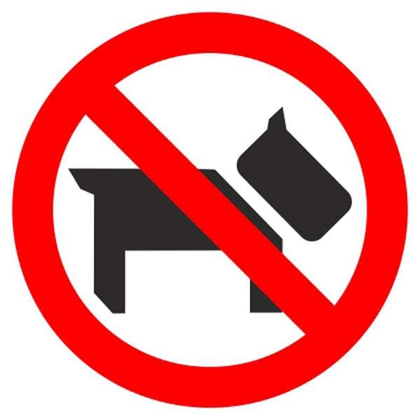 hund forbudt skilt
