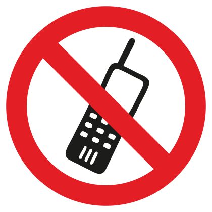 mobiltelefon forbudt skilt