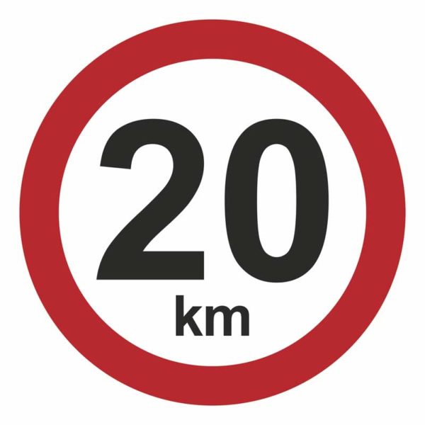 20 km/t hastighedsskilt