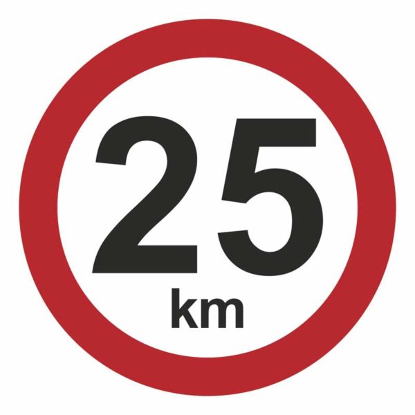 25 km/t hastighedsskilt