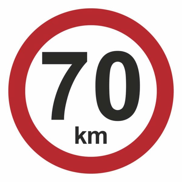 70 km/t hastighedsskilt