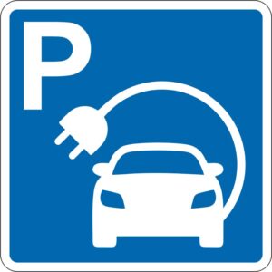 el-bil parkering piktogram