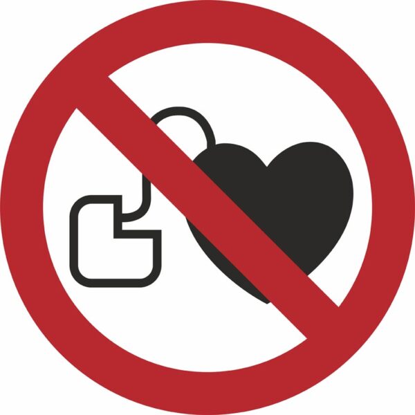 ingen adgang for personer med pacemaker